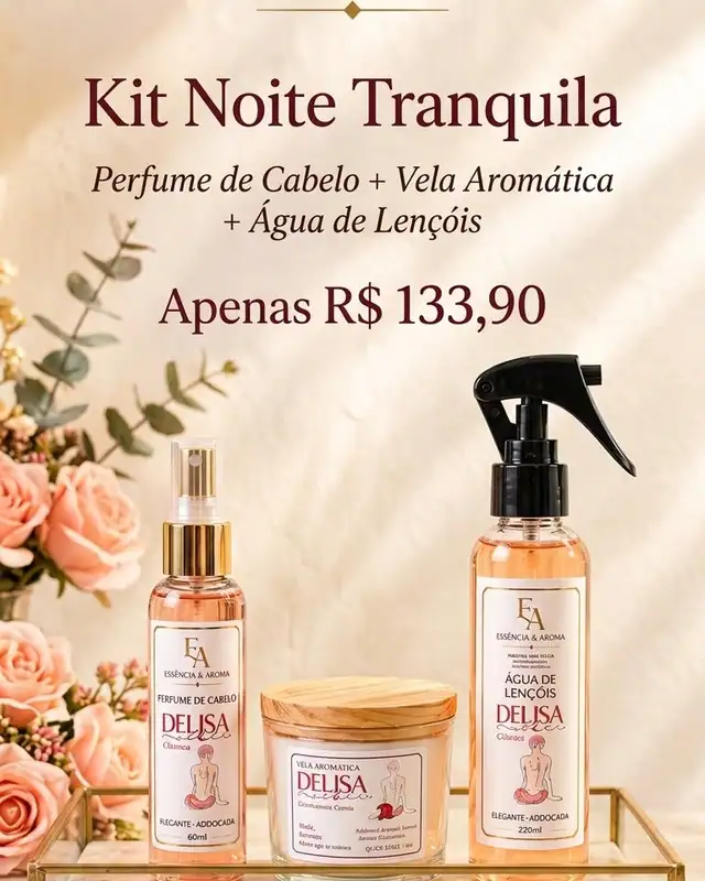 Kit Noite Tranquila, da Essência & Aroma