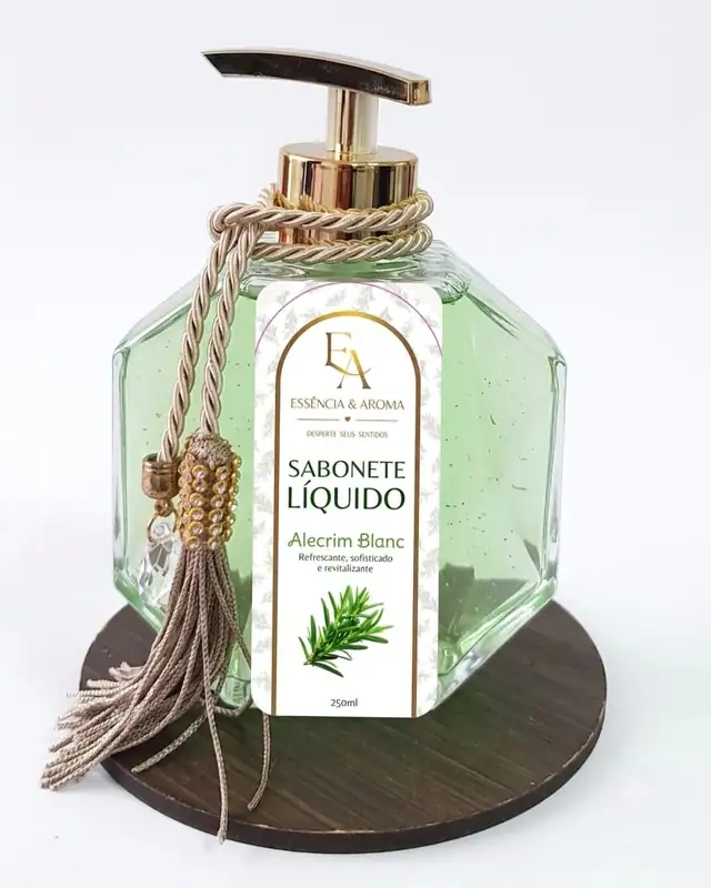 Sabonete líquido em vidro 250 ml, da Essência & Aroma
