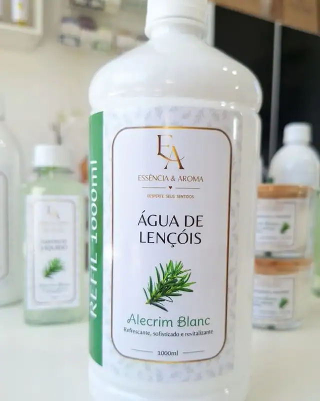 Água para lençóis, refil de 1 litro, da Essência & Aroma