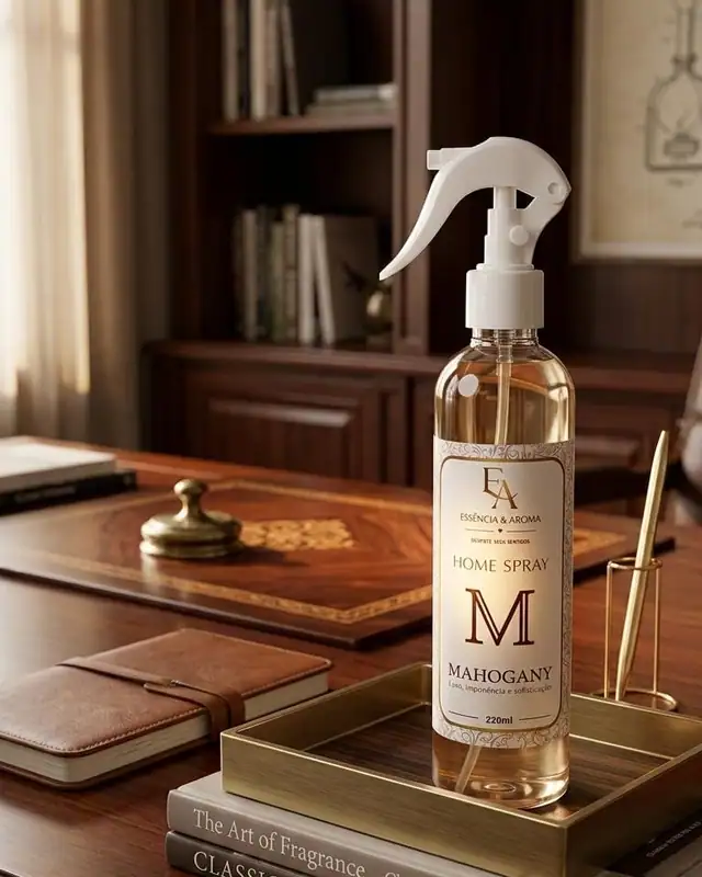Home Spray Mahogany 220 ml, da Essência & Aroma