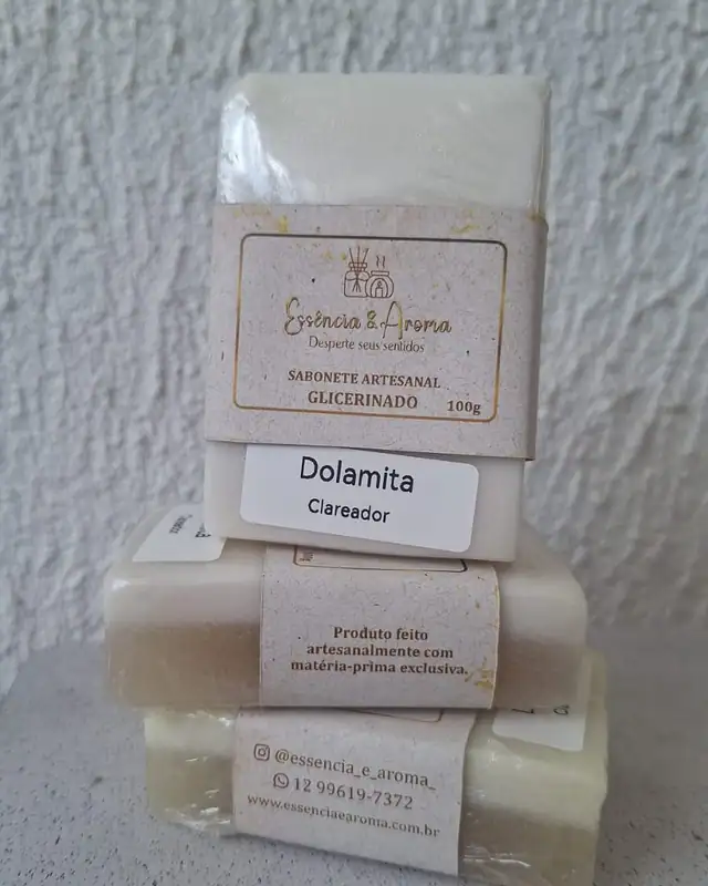 Sabonete artesanal de dolomita, da Essência & Aroma