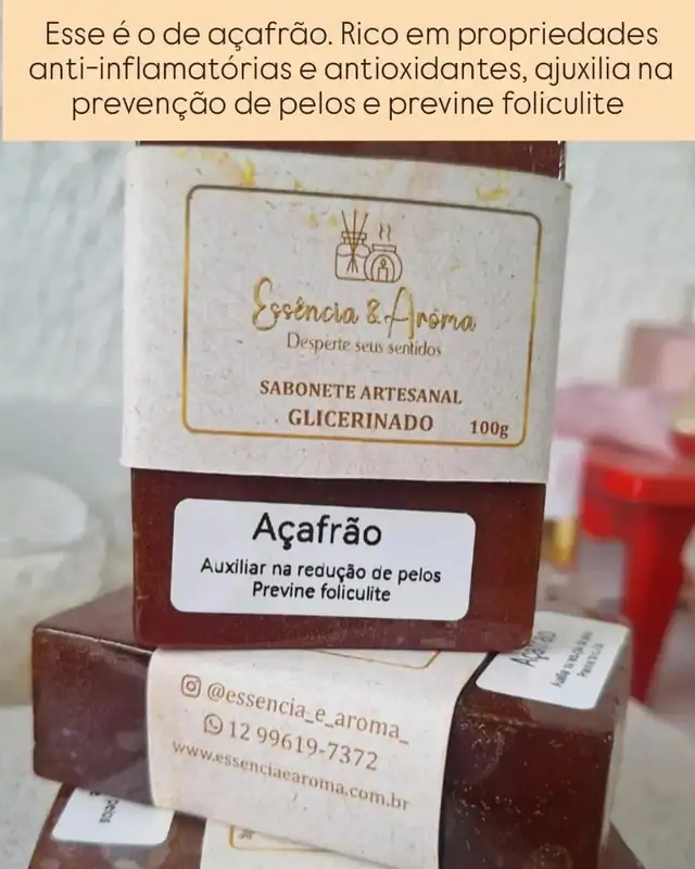 Sabonete de açafrão, da Essência & Aroma